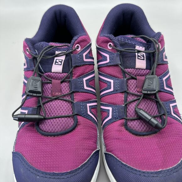 Salomon Speedcross Shoes Sneakers Girls Size 4 Trail Running Contagrip 412888 - Picture 8 of 9